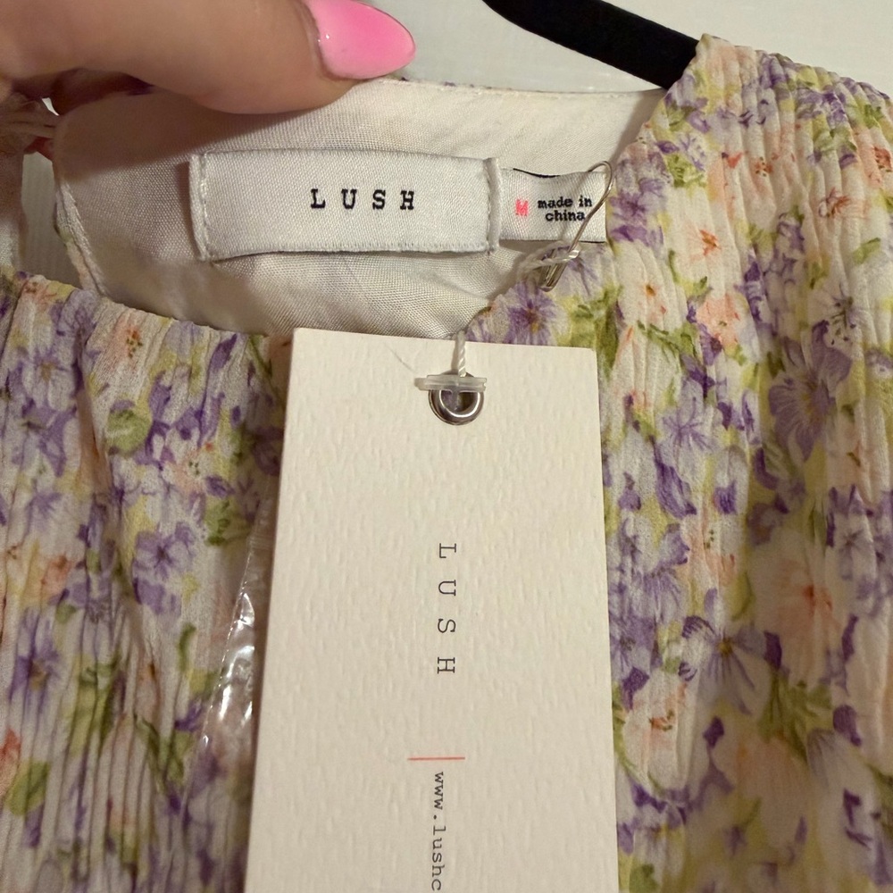 Lush Pastel Floral Dress - Picture 3 of 3
